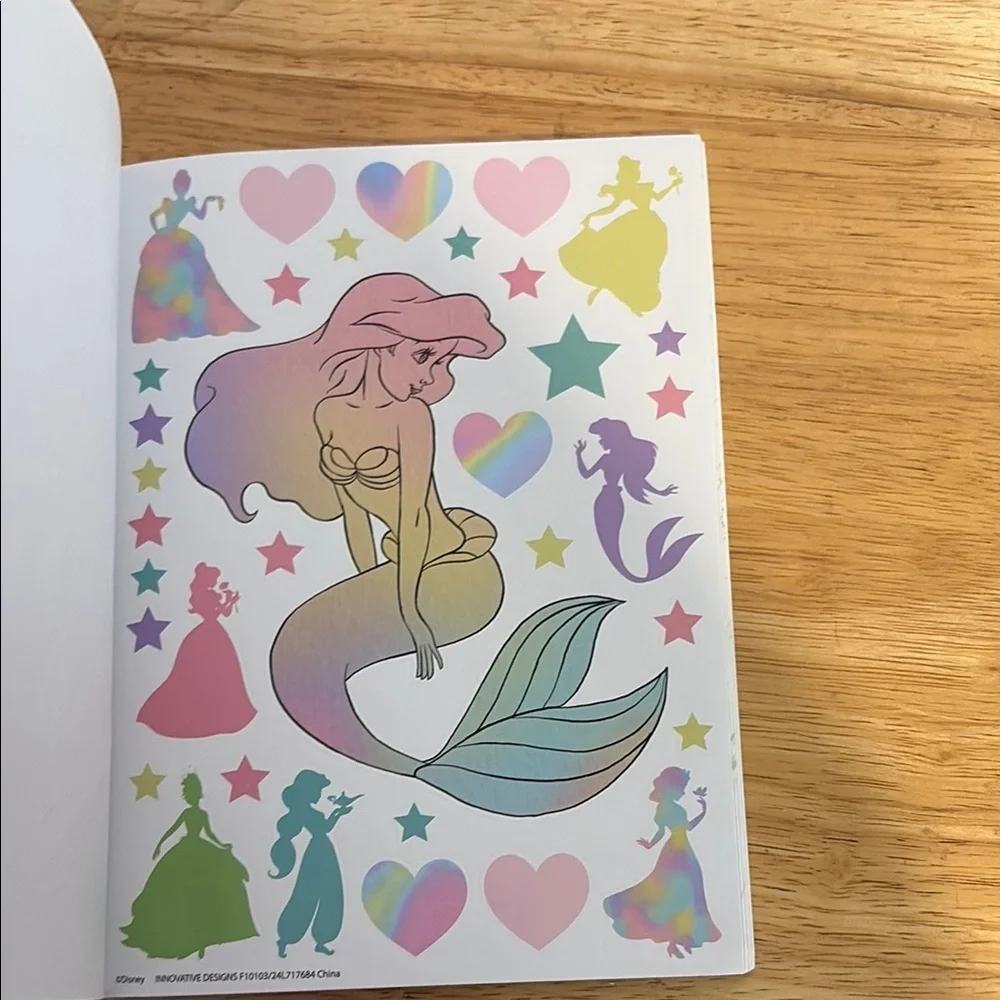Disney Princess Sticker Book - Black, Blue, Pink, Green